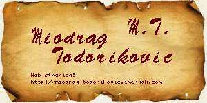 Miodrag Todoriković vizit kartica